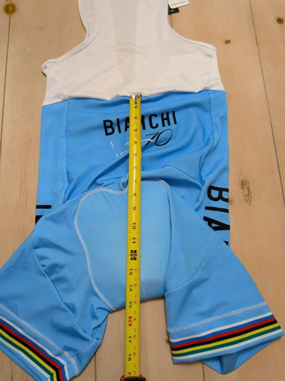 Retro Cycling Gear Bianchi 70 Bib Cycling Shorts Celeste Blue $XL Padded, NWT